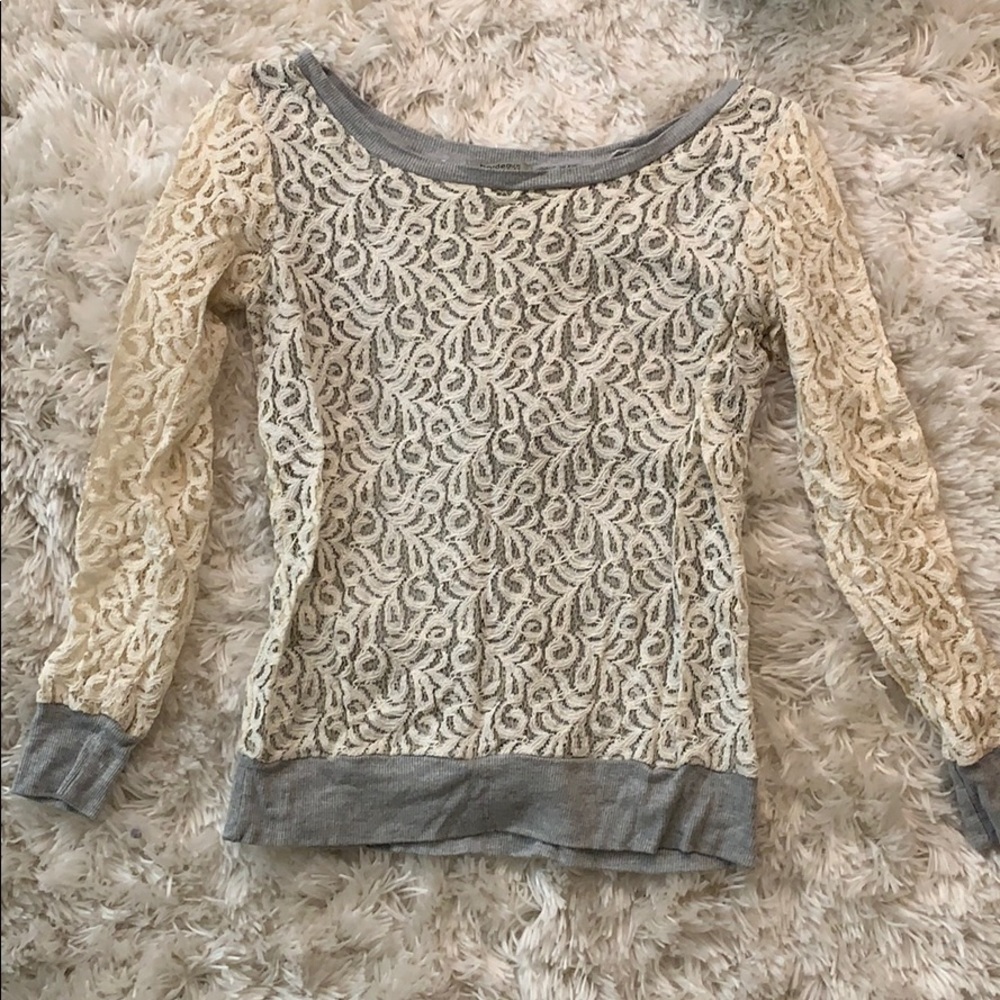Anthropologie Lace crewneck top - Picture 3 of 8